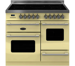 BRITANNIA  Delphi 100 XG Electric Induction Range Cooker - Gloss Cream & Stainless Steel